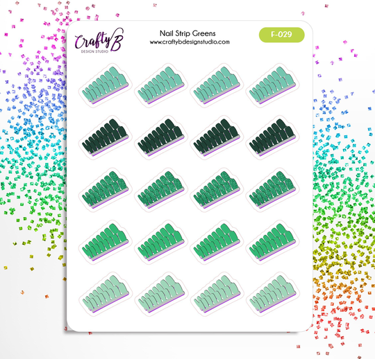 Nail Strip New Mani Greens | Color Street Sticker Deco Decorative Stickers Reminders Functional Planner Plan
