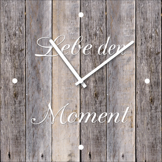 Lebe den Moment Graphic Art on Glass