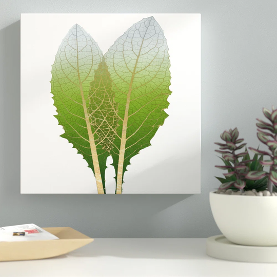 Golden Artichoke - Wrapped Canvas Graphic Art Print