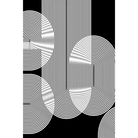 Graphic Black Shapes II by Sisa Jasper - Wrapped Canvas Graphic Art