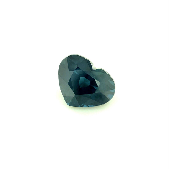 Fine Deep Blue Australian Sapphire 2.31Ct Heart Cut Rare Loose Gem 8.5x6.8mm