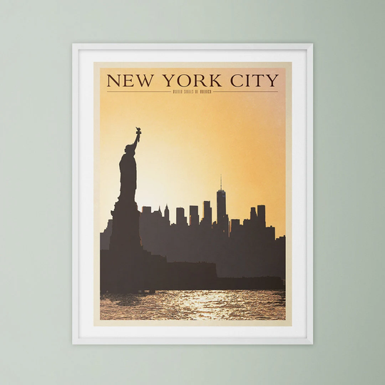 New York City Poster | Personalised Travel Print Skyline Wall Art