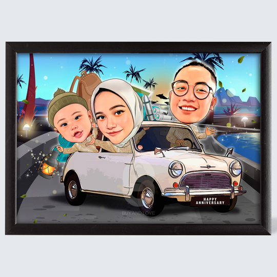 Custom Personalized Family Caricature, Group Superhero/Movie Character Family, Caricature Gift, Fathers Day, Mothers Day