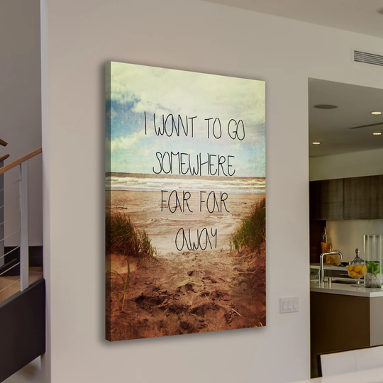I Want to Go Somewhere Far Away by Sylvia Cook - Wrapped Canvas Graphic Art Print