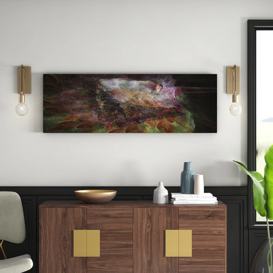 Enigma Panorama Abstract 1435 Graphic Art Print on Canvas