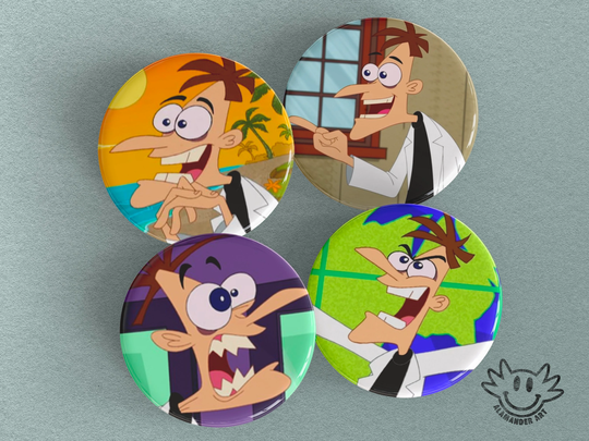 Dr Doofenschmirtz Pinback Button - 1.5