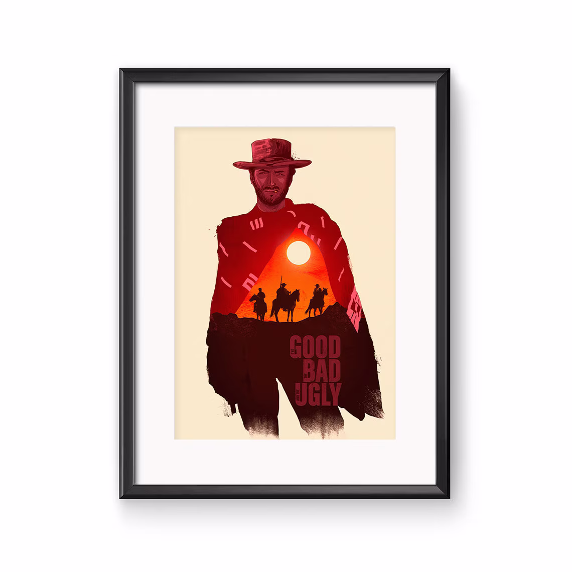 Spaghetti Western - A Fistful Of Dollars | For Few More The Good Bad & Ugly Clint Eastwood Wild West Poster Print