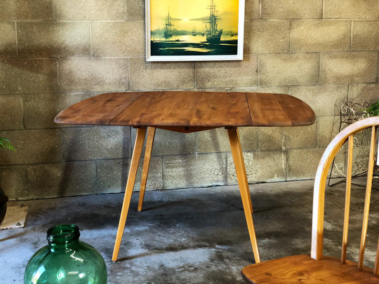 Vintage Square Drop-Leaf Dining Table By Lucian Ercolani For Ercol Model No 492