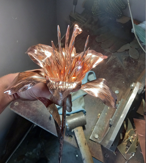 Copper Lily, 7Th Anniversary Gift, Copper Anniversary, Lily Flowers, Garden Flower, Copper