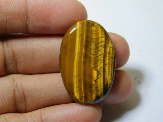 100% Natural Yellow Tiger Eye Cabochon Top Quality Jewelry Making Loose Stone Hand Polish Gemstone For 43 Ct 35 X 23 Mm #1267
