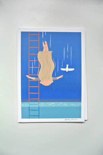 High Dive - Blue A5 Print