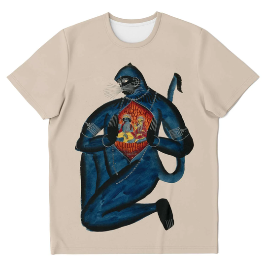 Hanuman Revealing Rama | Vishnu & Sita in His Heart Vedic Hindu Graphic Art T-Shirt Tee