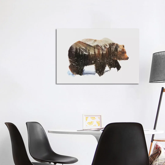 Arctic Grizzly Bear by Andreas Lie - Graphic Art Print on Canvas