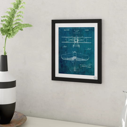 Airplane 1929 - Picture Frame Graphic Art Print on Paper