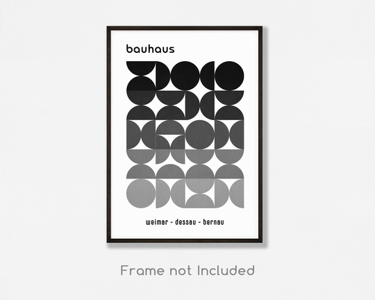 Bauhaus Print, Black & White Wall Art, Poster, Modern Art Geometric